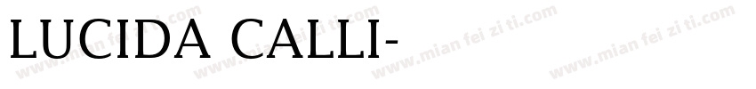 LUCIDA CALLI字体转换